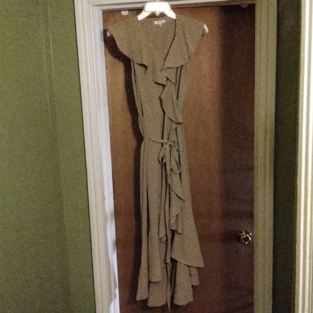 A wrap around dress